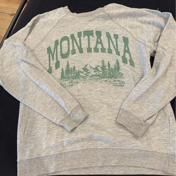 Gray RETROBRAND Montana Graphic unisex SweatshirtRuns roomy from Free People